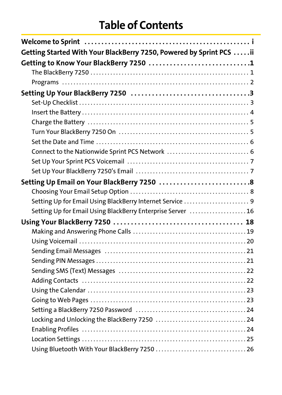 Blackberry 7250 User Manual | Page 4 / 57