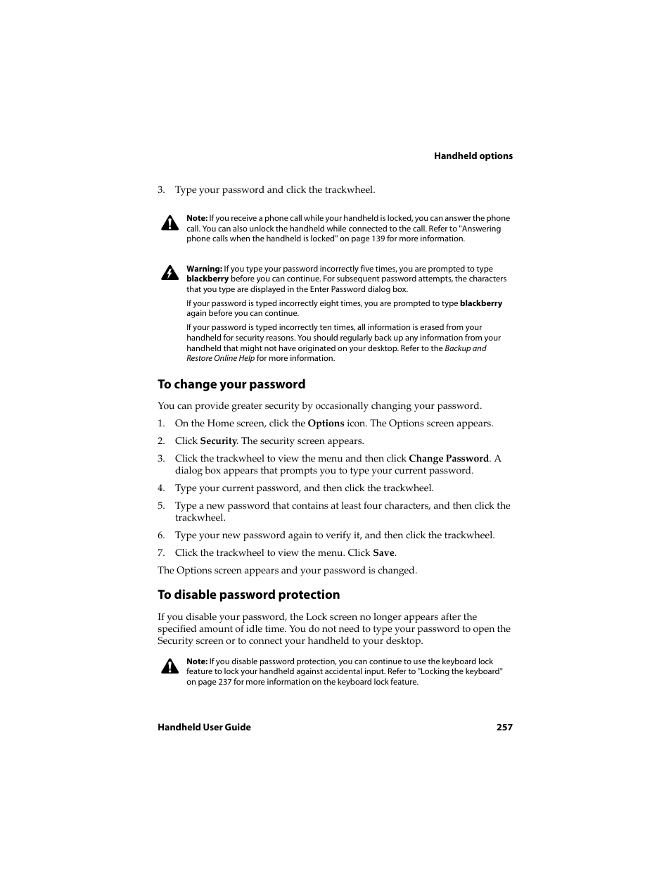 Blackberry 6710 User Manual | Page 257 / 309