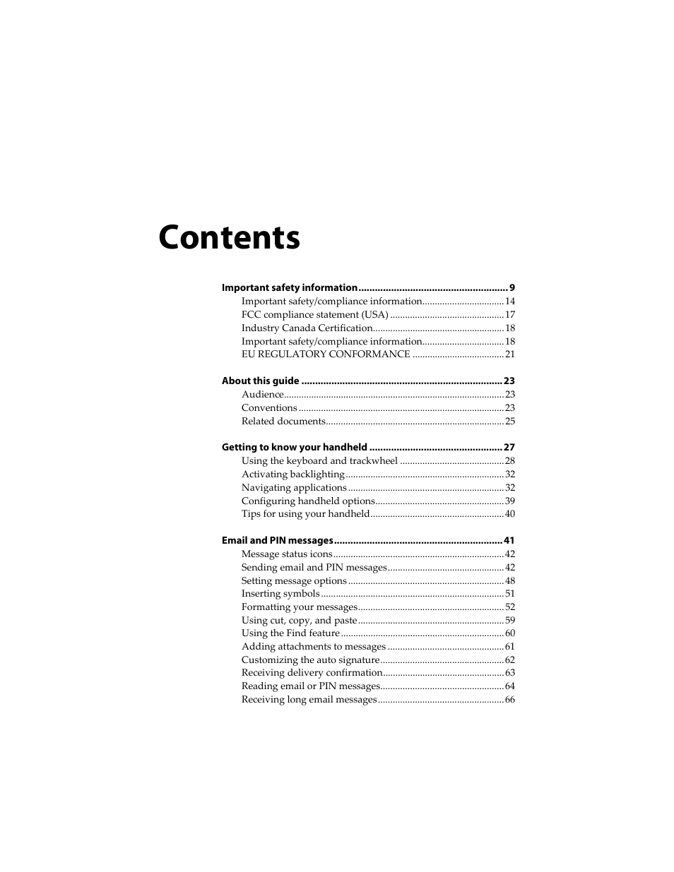 Blackberry 6710 User Manual | Page 3 / 309