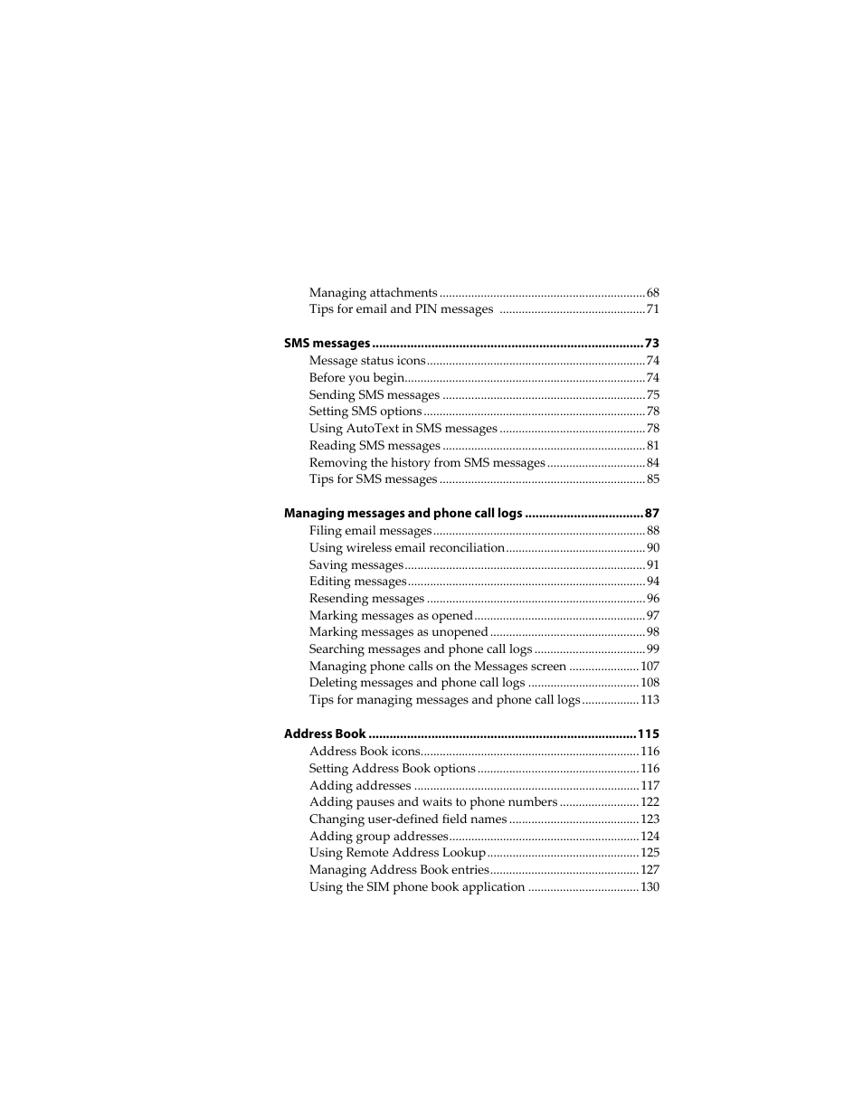 Blackberry 6710 User Manual | Page 4 / 309