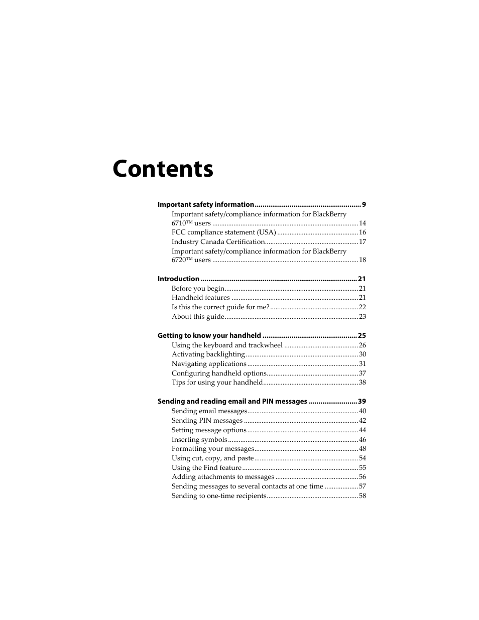 Blackberry 6720 User Manual | Page 3 / 277