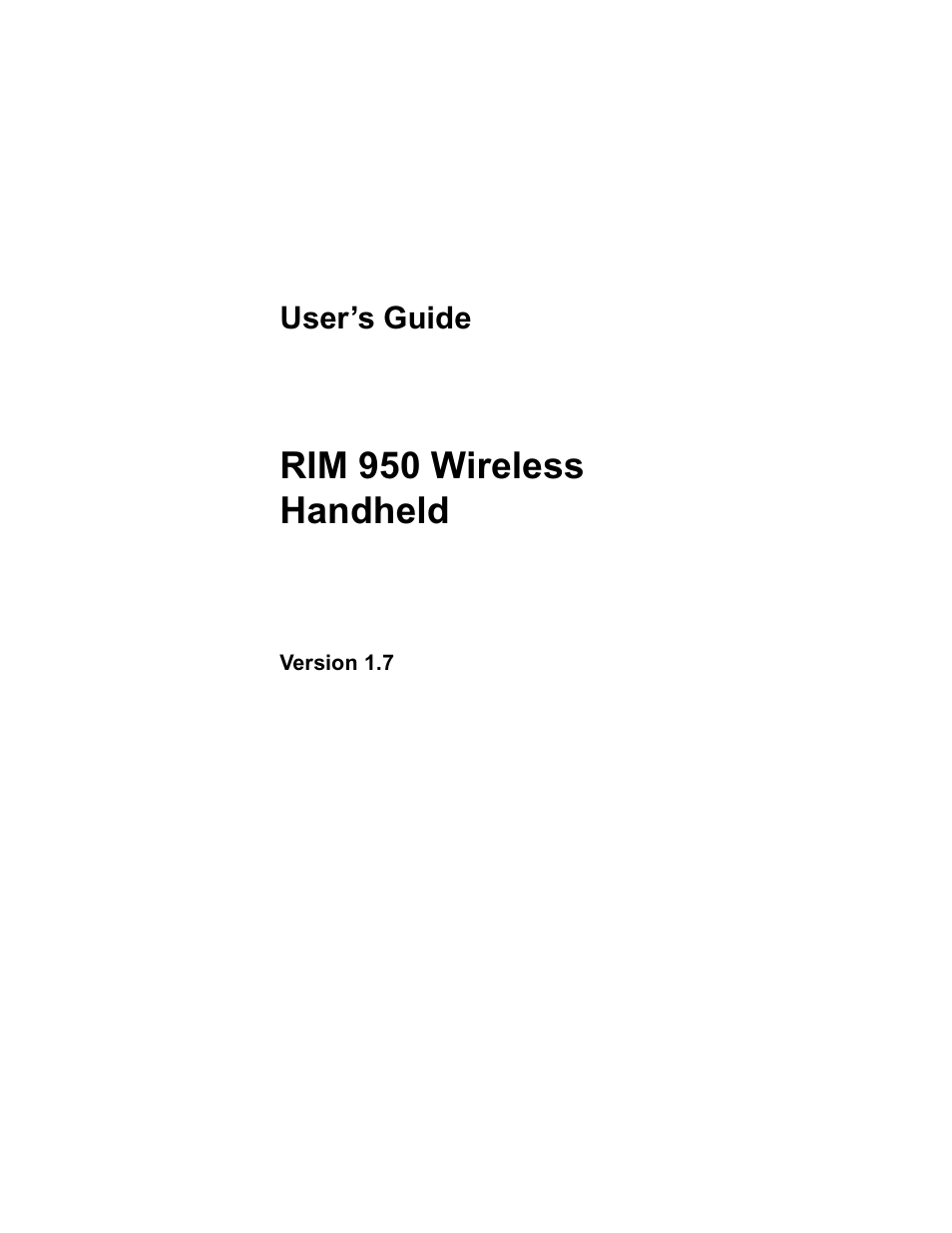 Blackberry RIM 950 User Manual | 153 pages