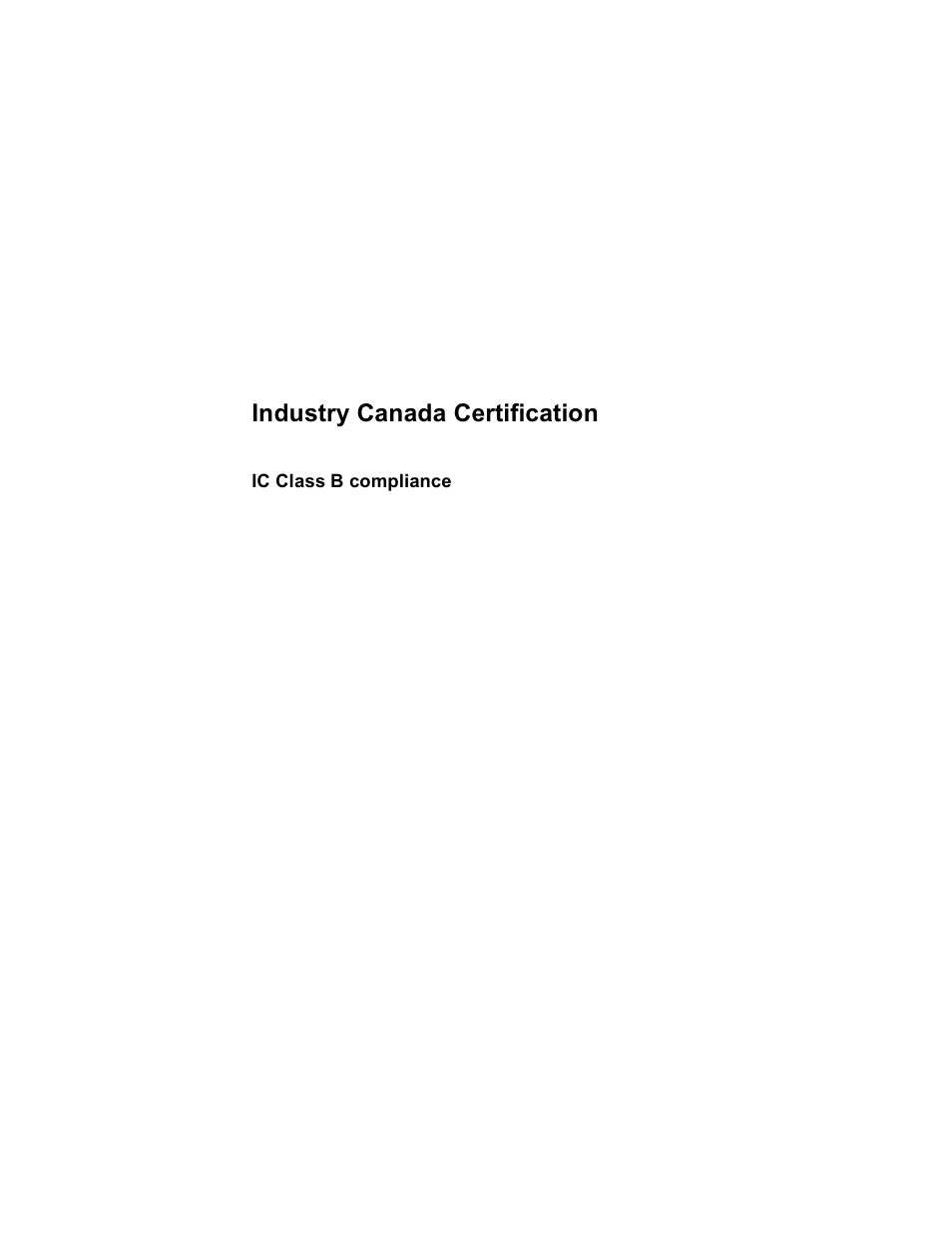 Industry canada certification, Ic class b compliance | Blackberry RIM 950 User Manual | Page 4 / 153
