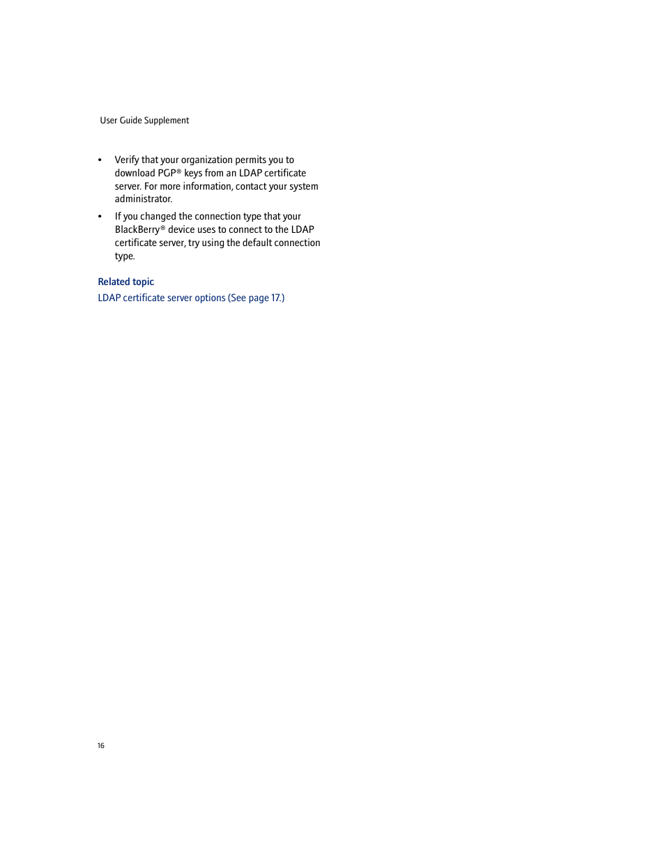 Blackberry PGP User Manual | Page 16 / 30