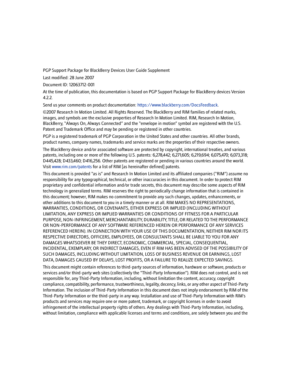 Blackberry PGP User Manual | Page 2 / 30
