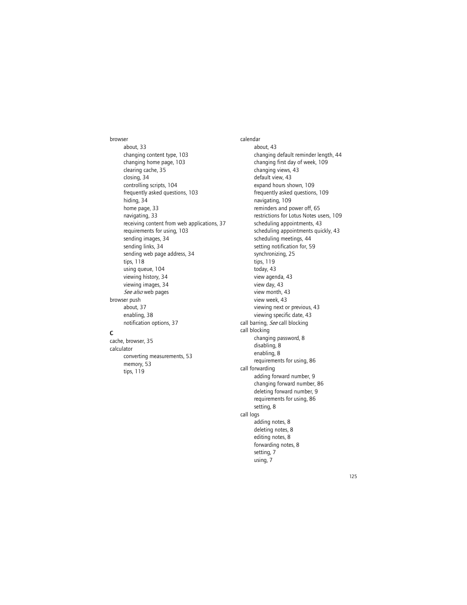 Blackberry BlackBerry User Manual | Page 125 / 140