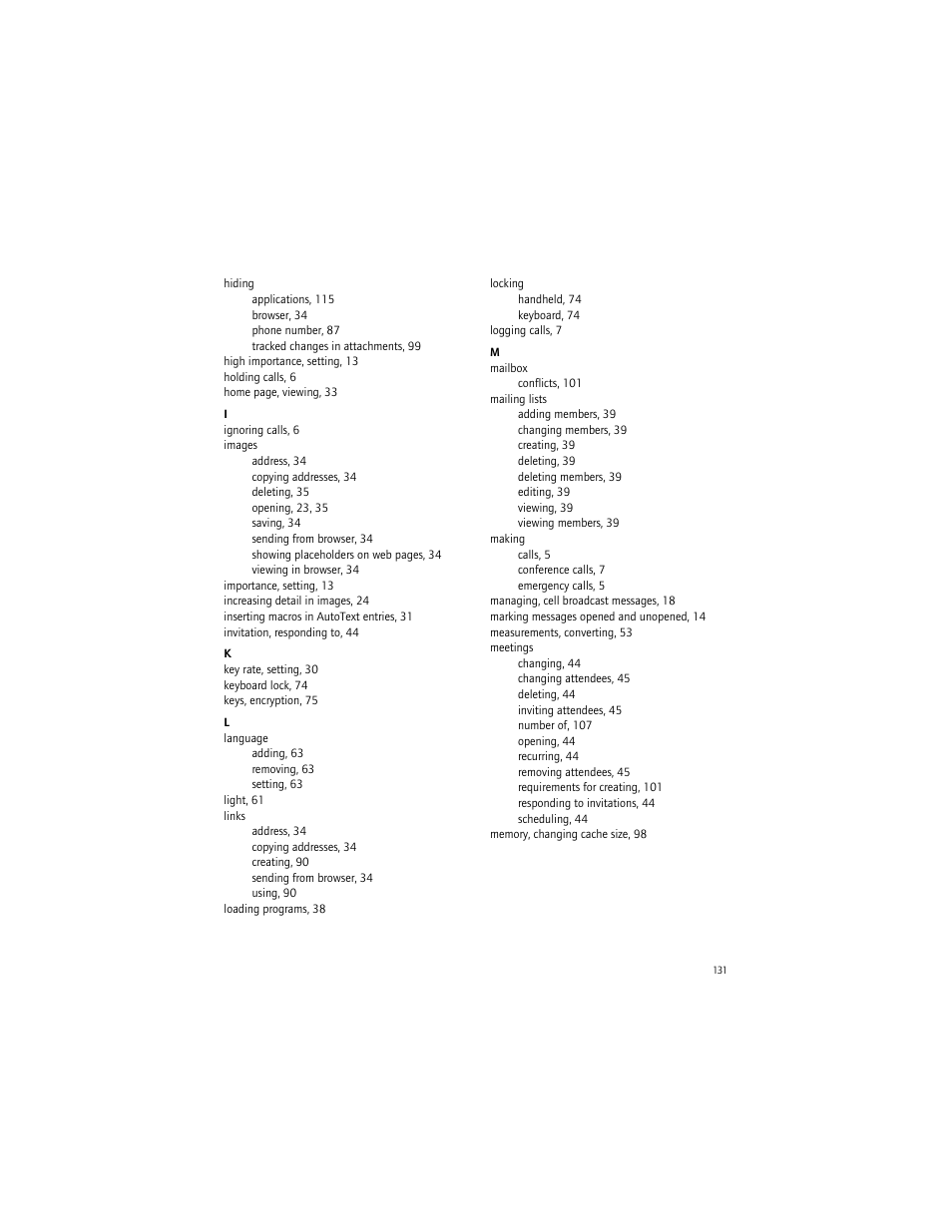 Blackberry BlackBerry User Manual | Page 131 / 140