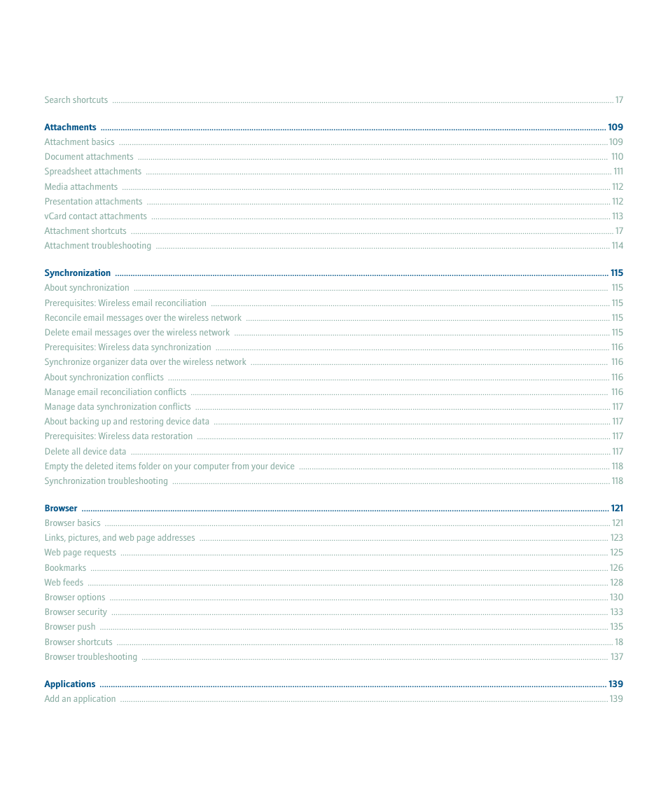 Blackberry Pearl 8130 User Manual | Page 6 / 270