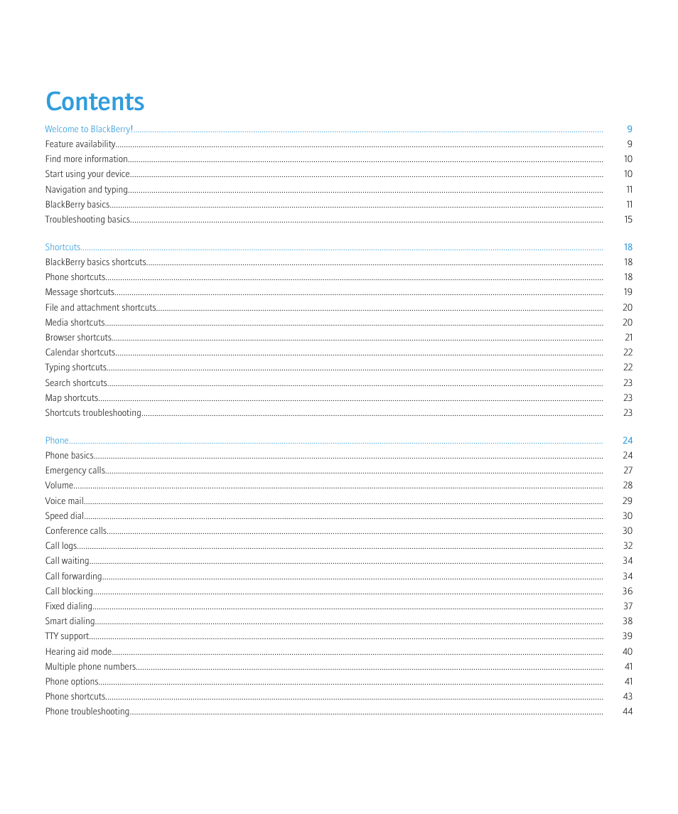Blackberry Bold 9700 User Manual | Page 3 / 332