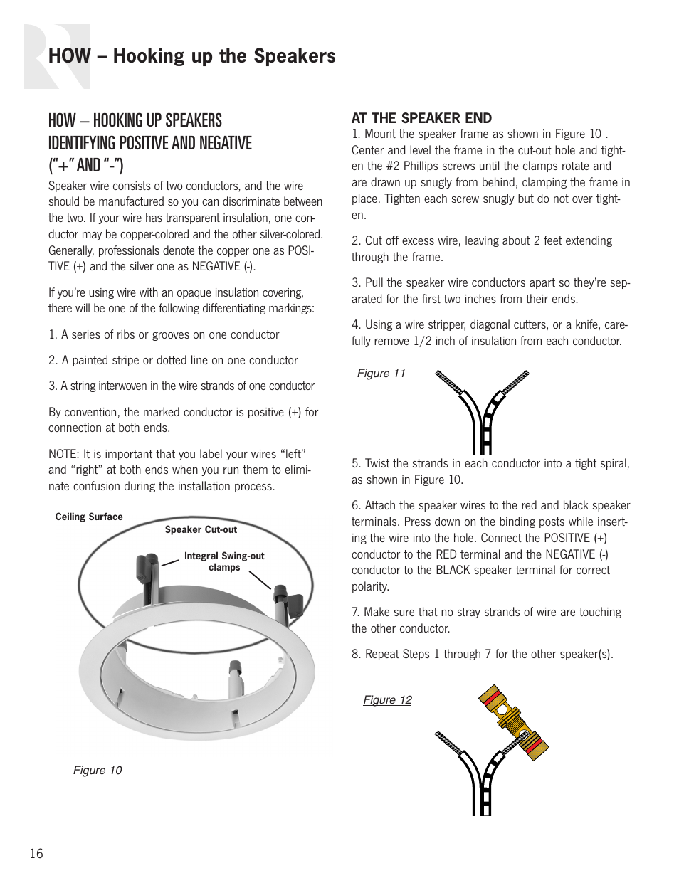 Russound Advantage In-Ceiling speaker User Manual | Page 16 / 24