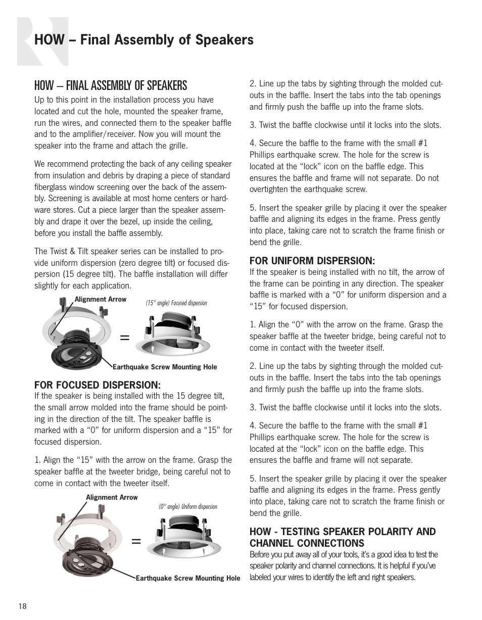 Russound Advantage In-Ceiling speaker User Manual | Page 18 / 24