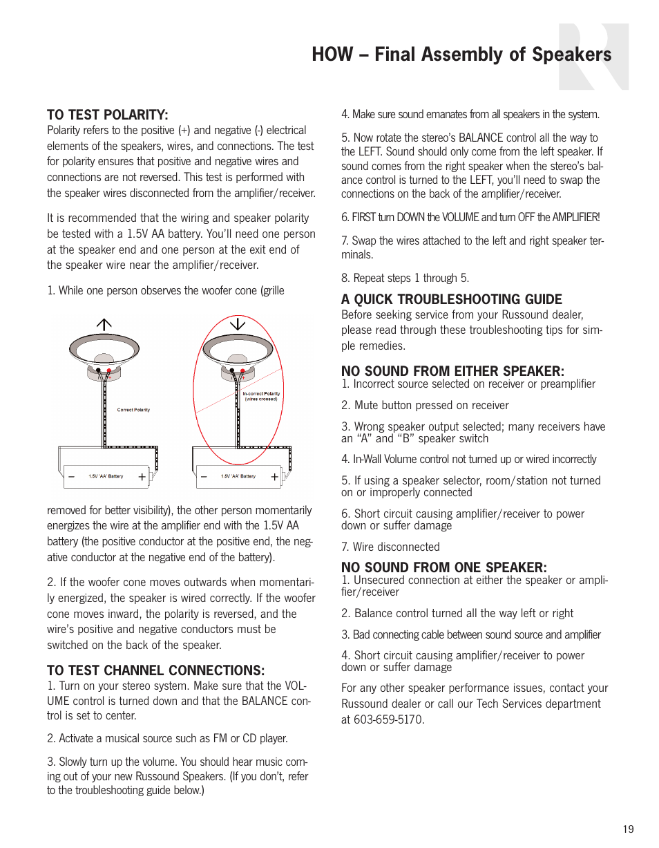 How – final assembly of speakers | Russound Advantage In-Ceiling speaker User Manual | Page 19 / 24