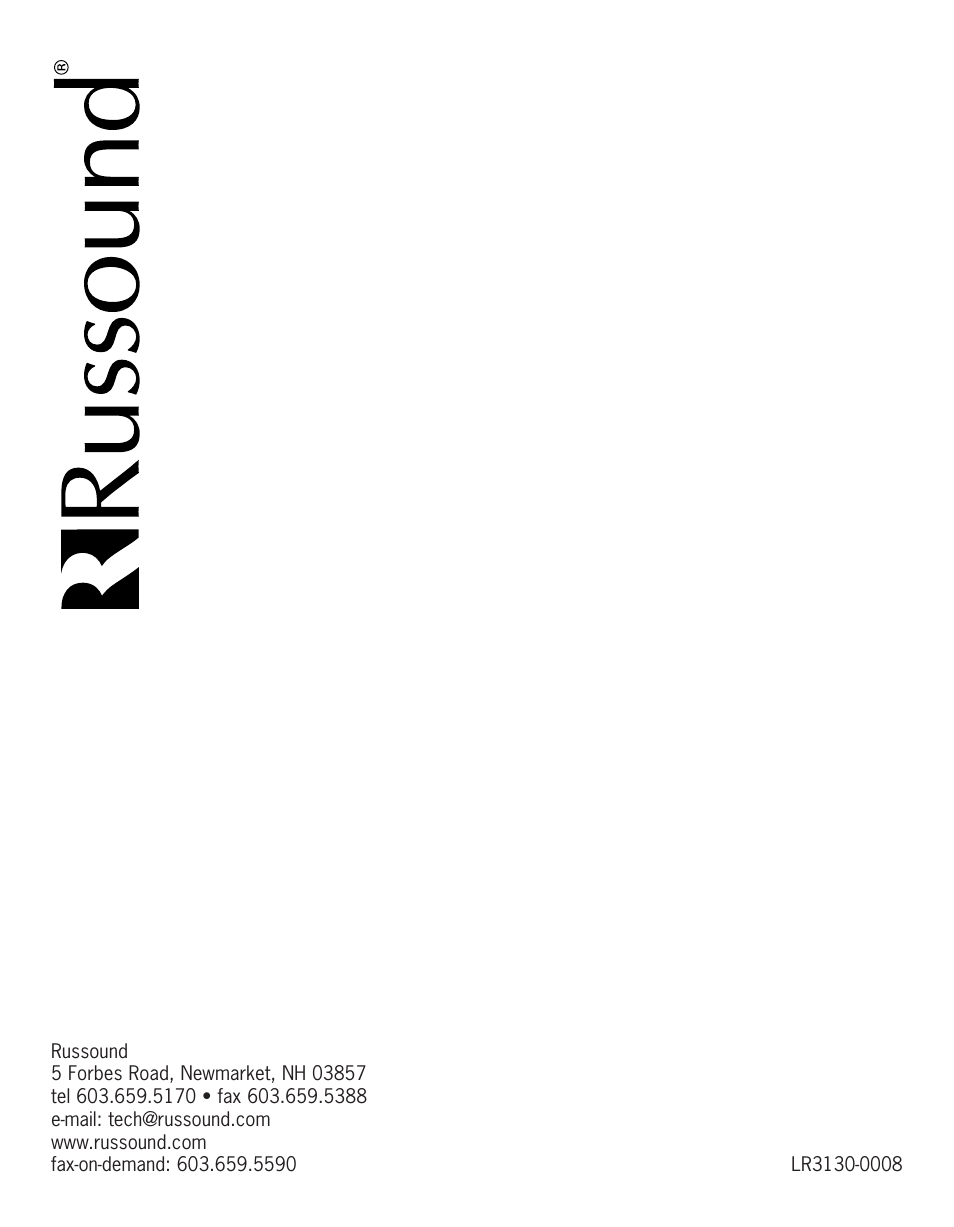 Russound Advantage In-Ceiling speaker User Manual | Page 24 / 24