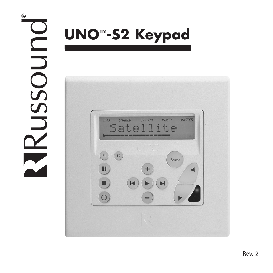Russound UNO S2 User Manual | 20 pages