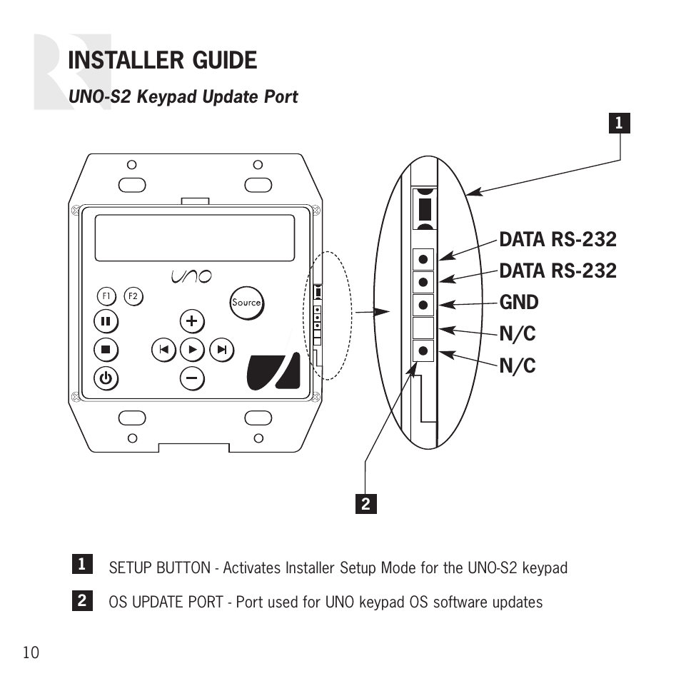 Installer guide | Russound UNO S2 User Manual | Page 10 / 20