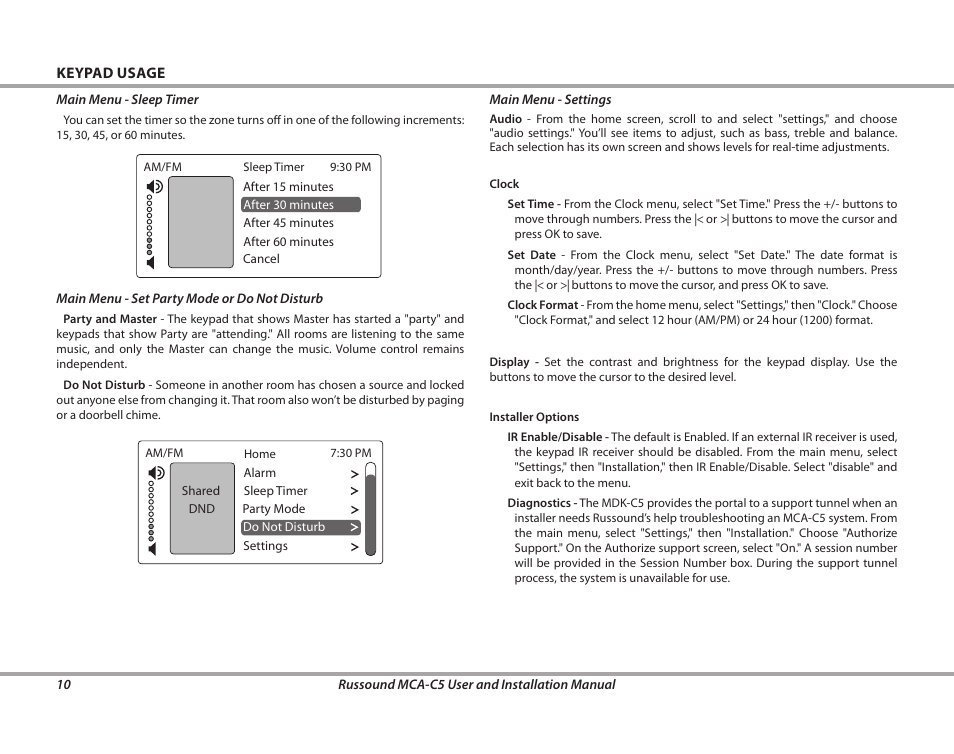 Russound MCA-C5 User Manual | Page 10 / 40