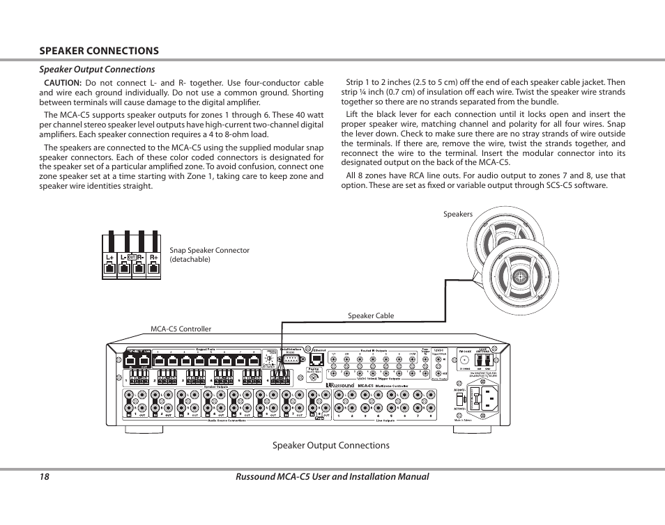 Russound MCA-C5 User Manual | Page 18 / 40