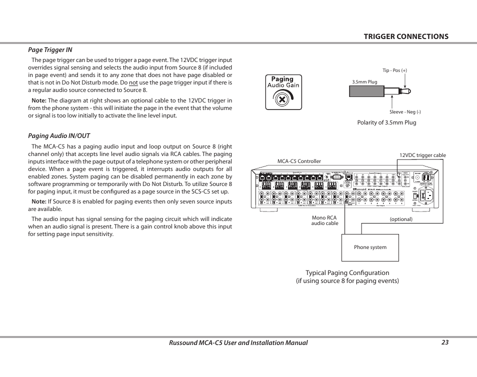 Russound MCA-C5 User Manual | Page 23 / 40