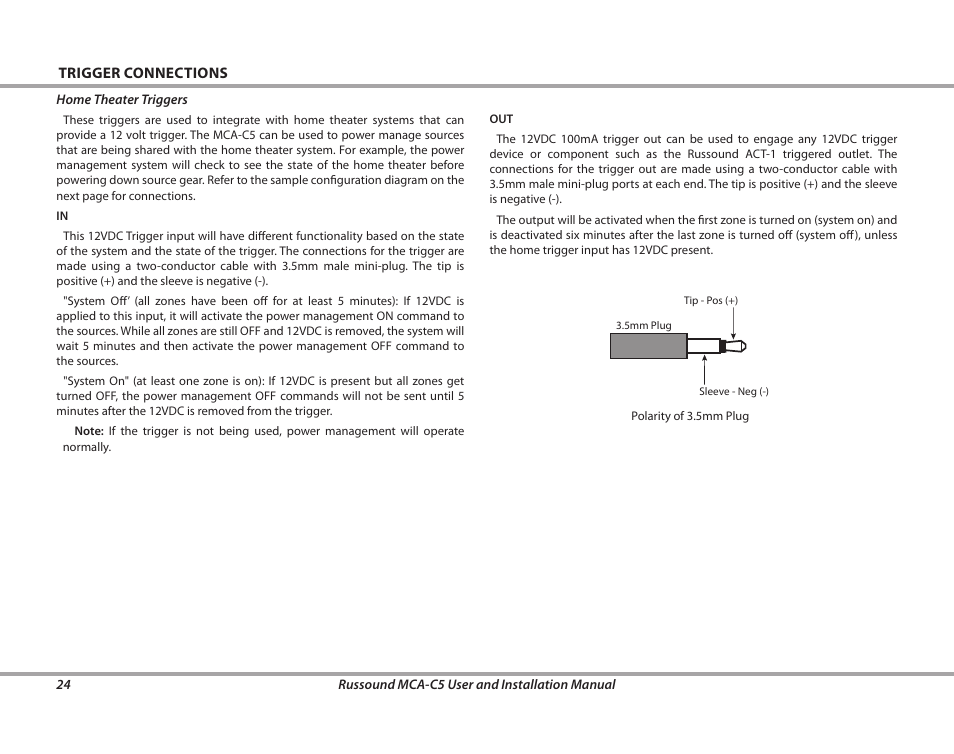 Russound MCA-C5 User Manual | Page 24 / 40