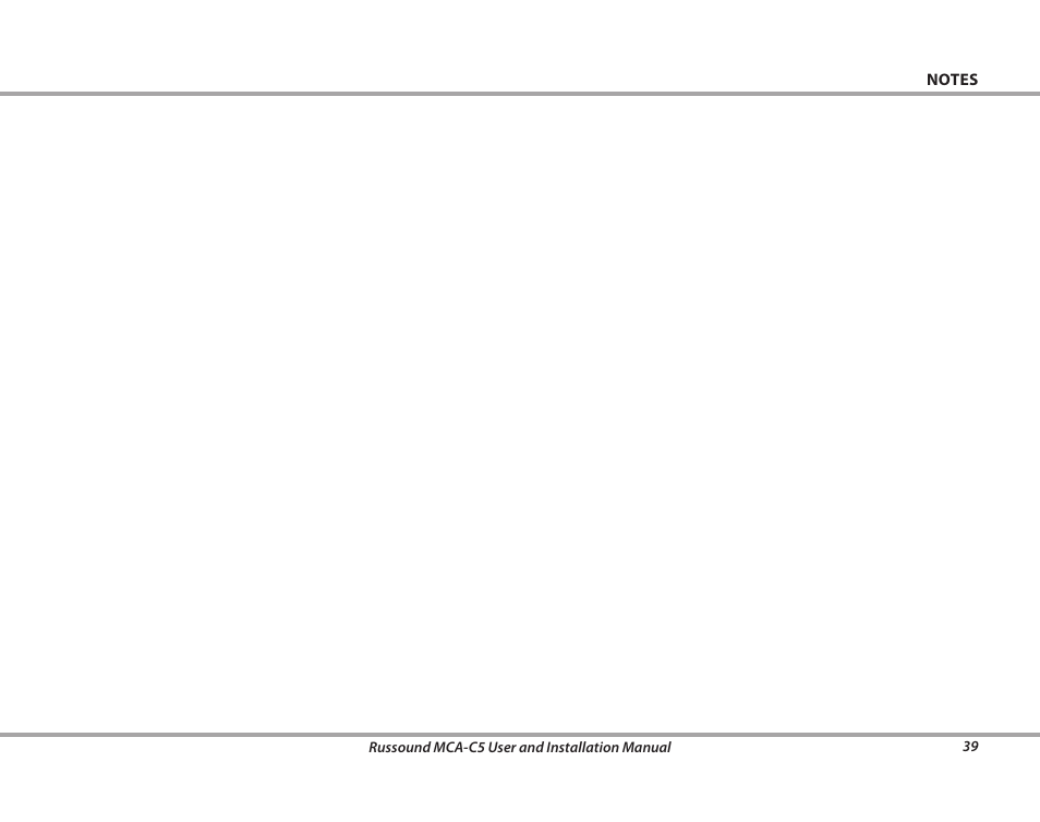 Russound MCA-C5 User Manual | Page 39 / 40