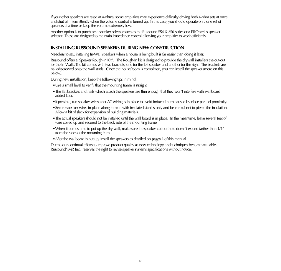 Russound SP550.2 User Manual | Page 10 / 12