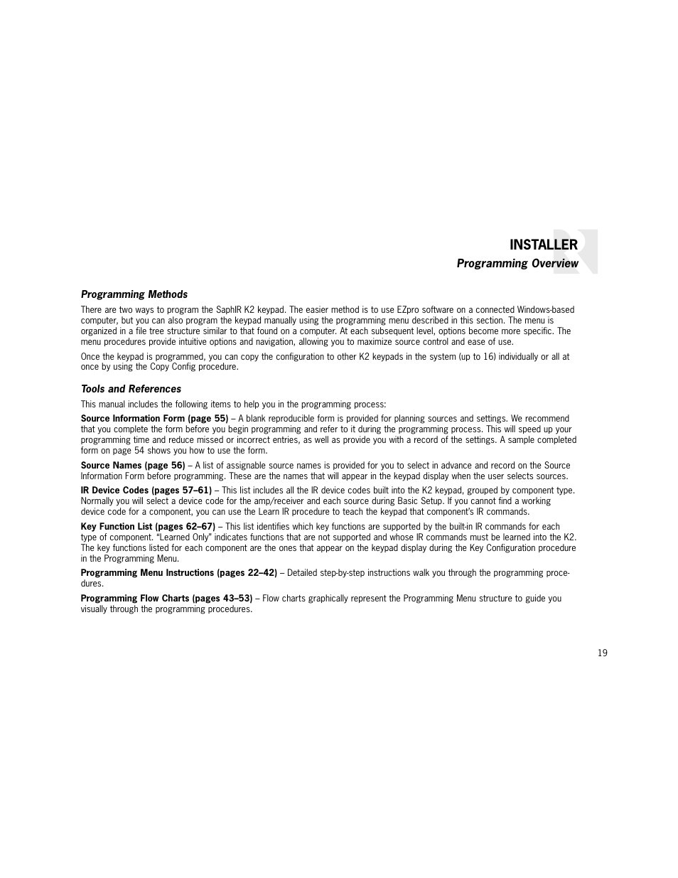 Installer | Russound K2 User Manual | Page 19 / 72