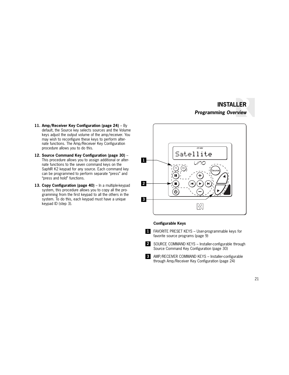 Installer | Russound K2 User Manual | Page 21 / 72