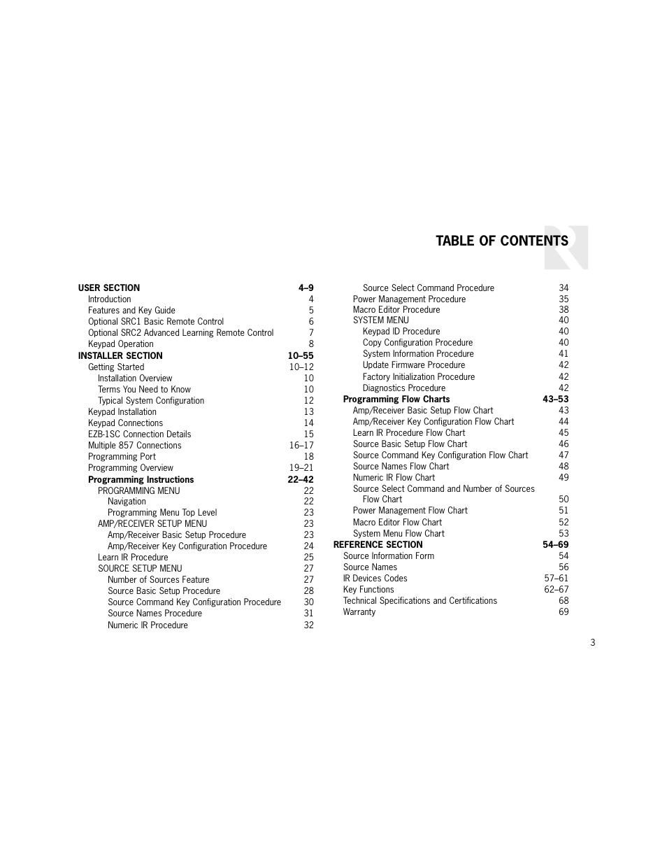 Russound K2 User Manual | Page 3 / 72