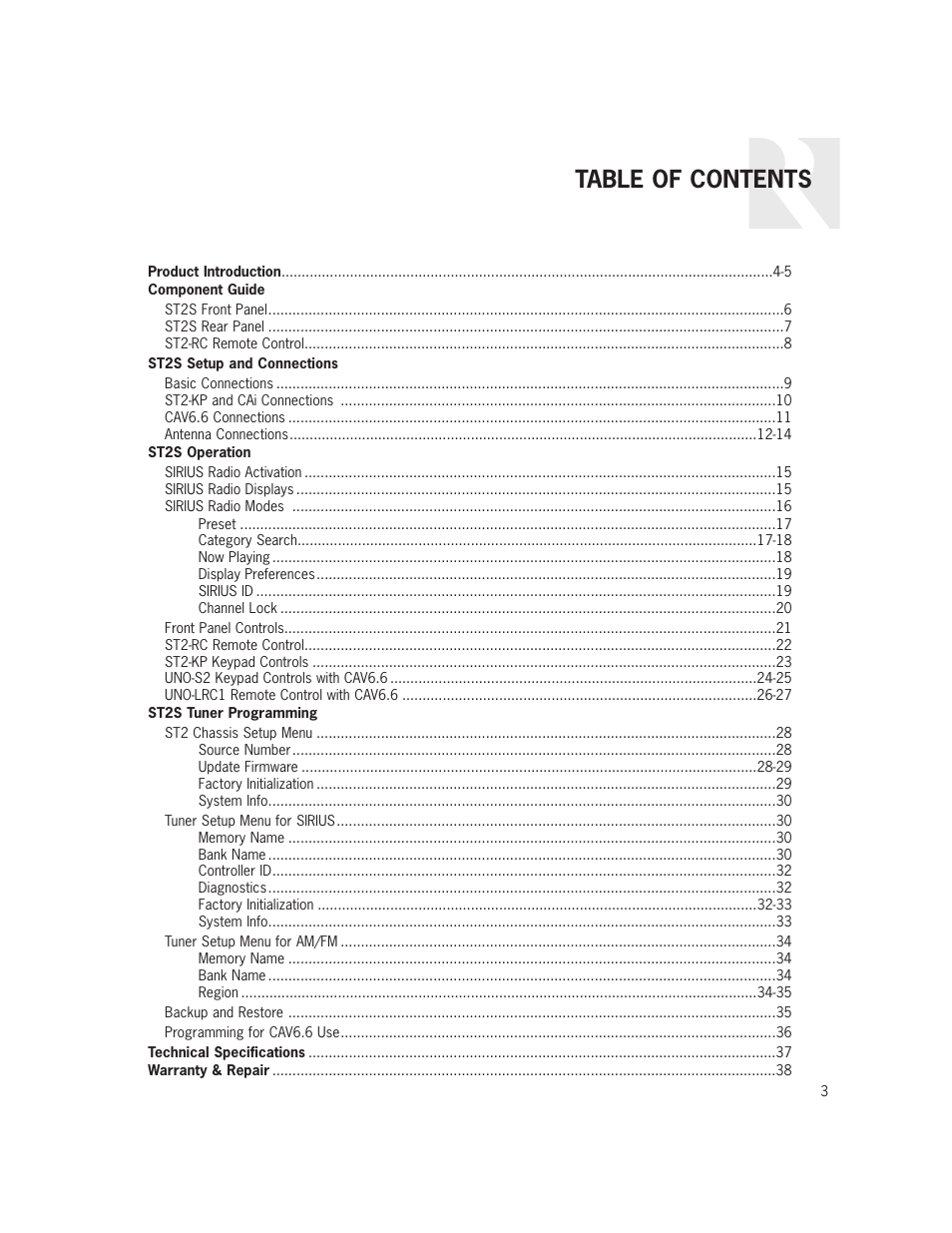 Russound ST2S User Manual | Page 3 / 40