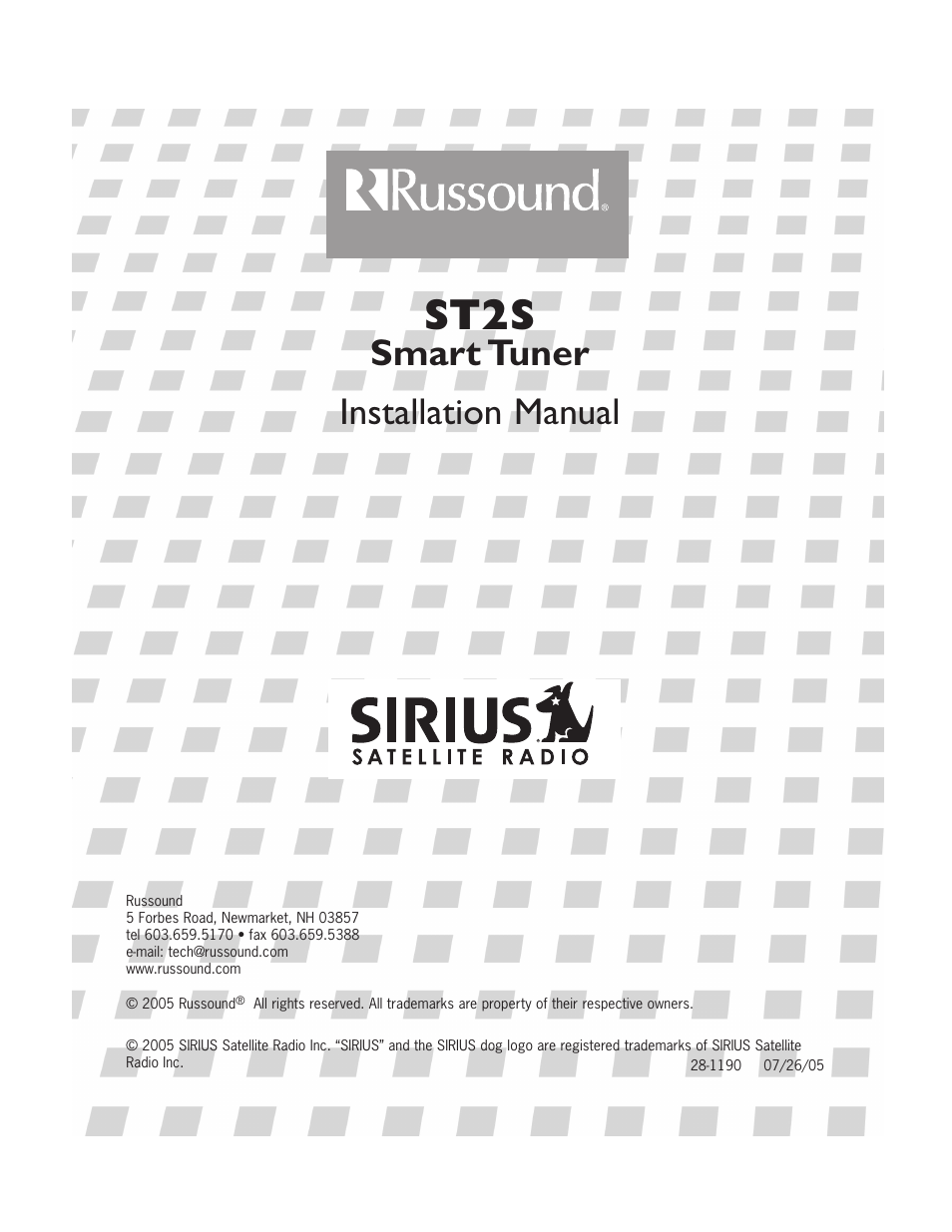 St2s, Smart tuner installation manual | Russound ST2S User Manual | Page 40 / 40