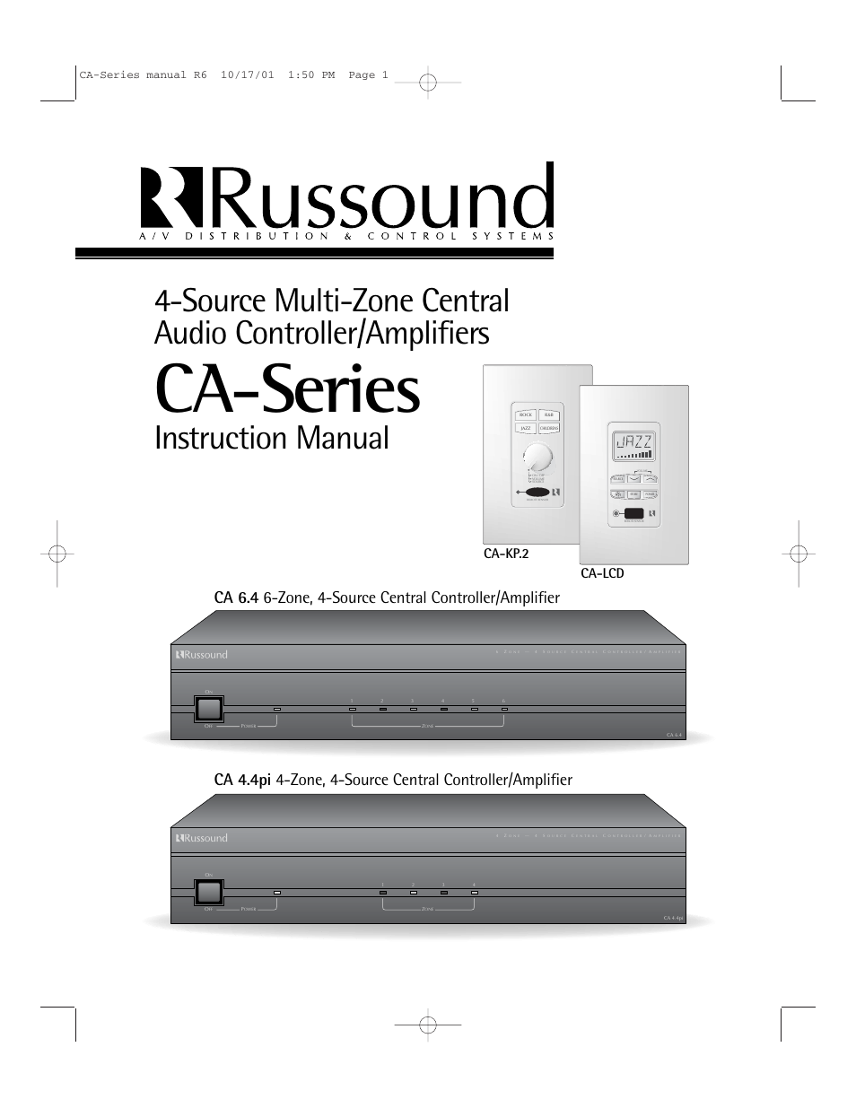 Russound CA-Series User Manual | 16 pages