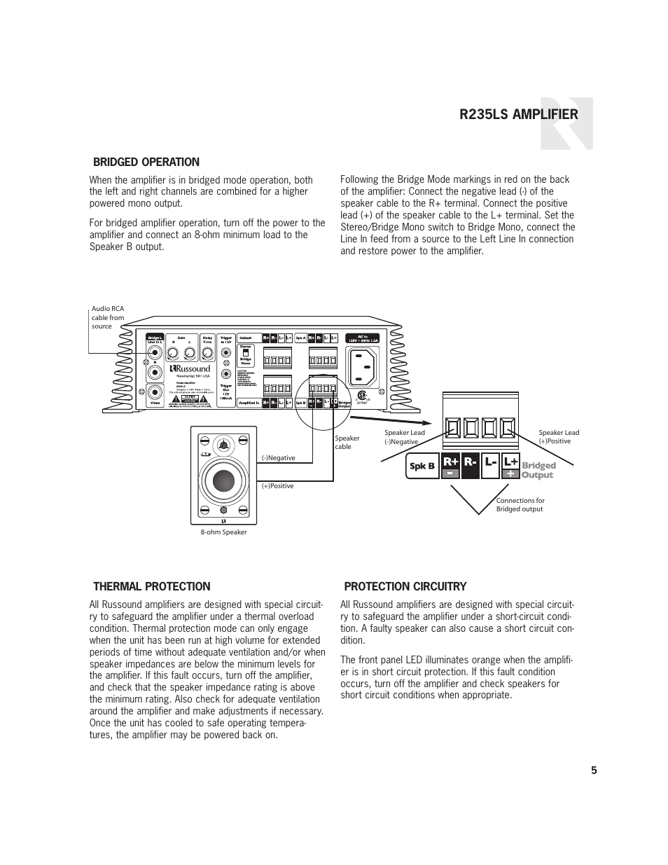 R235ls amplifier | Russound R235LS User Manual | Page 5 / 8