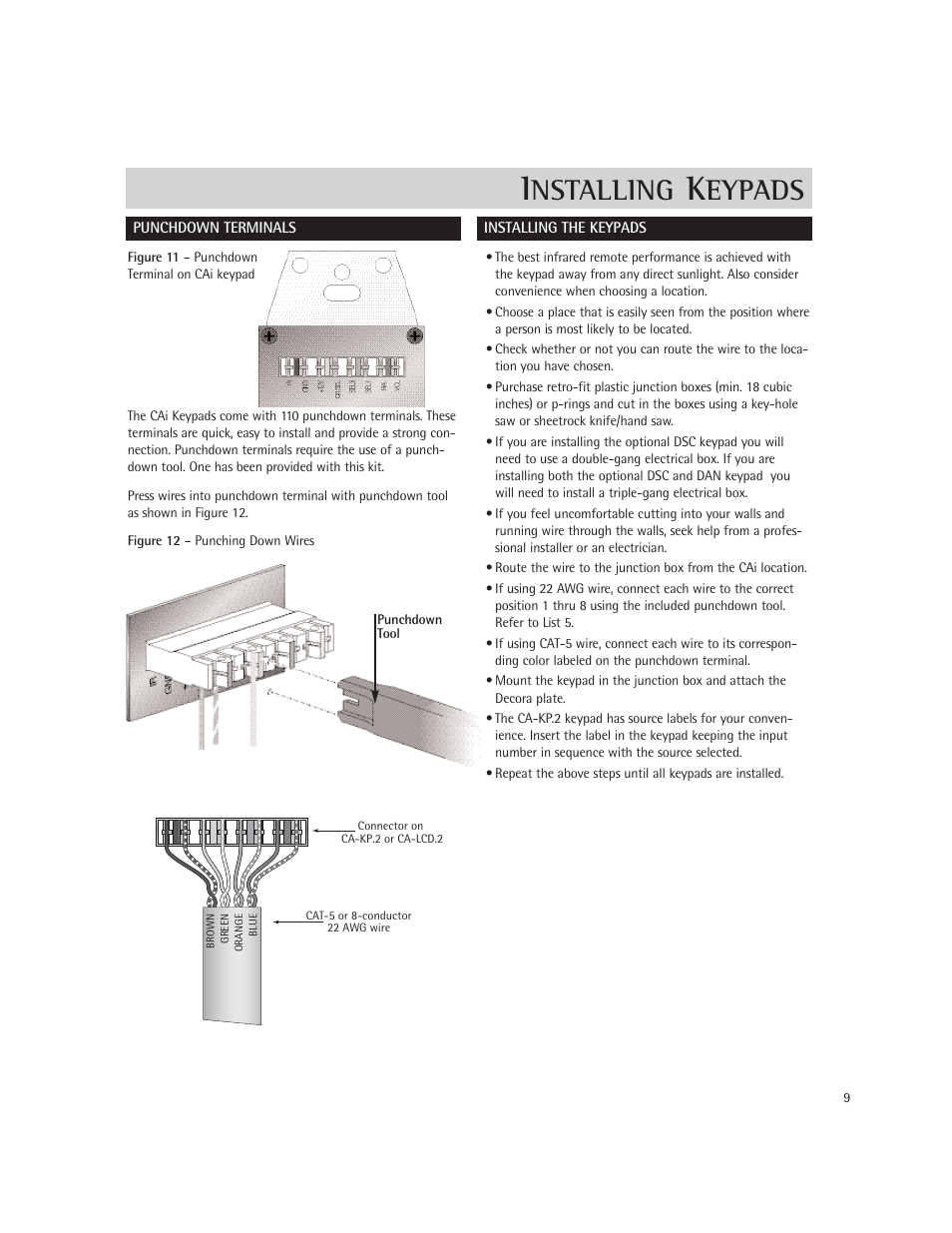 Nstalling, Eypads | Russound CA-LCD.2 User Manual | Page 9 / 16