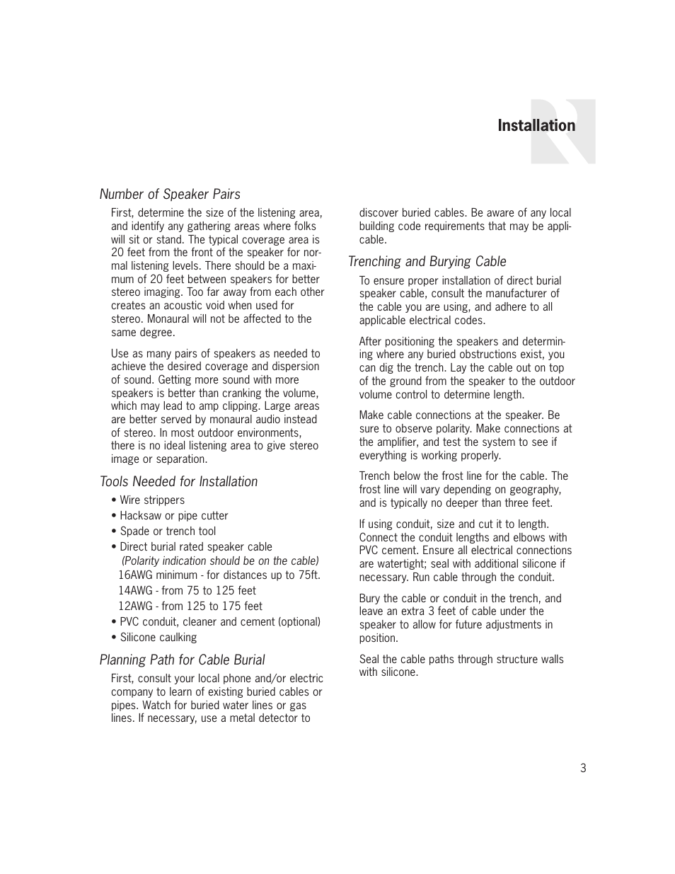 Installation | Russound OB-R6G User Manual | Page 3 / 8