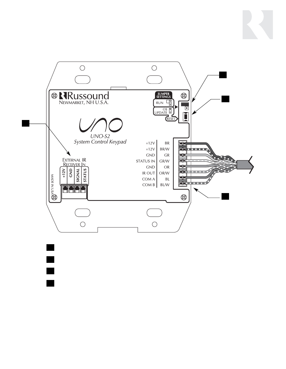 Installer, Component guide, Uno-s2 keypad-rear panel | Russound CAV6.6-S2 User Manual | Page 23 / 92