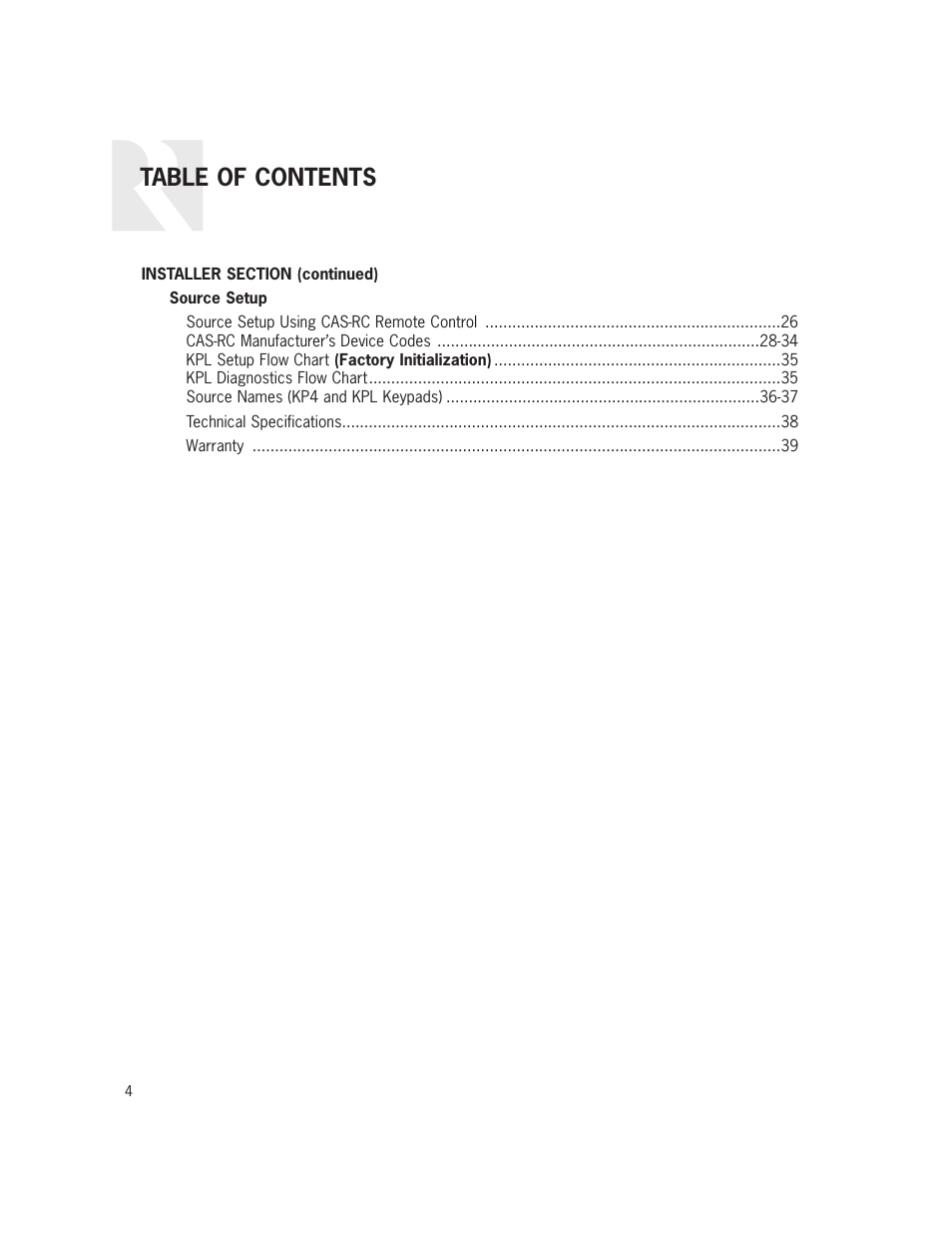 Russound CAS44 User Manual | Page 4 / 40