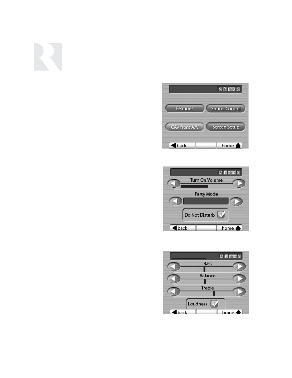 User, User menu settings | Russound SIX-SOURCE CONTROLLER CAM6.6 User Manual | Page 16 / 116