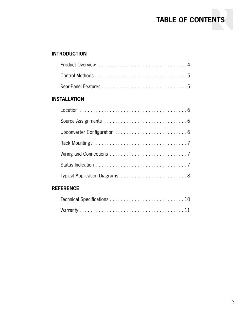 Russound VIDEO MATRIX VM1 User Manual | Page 3 / 12