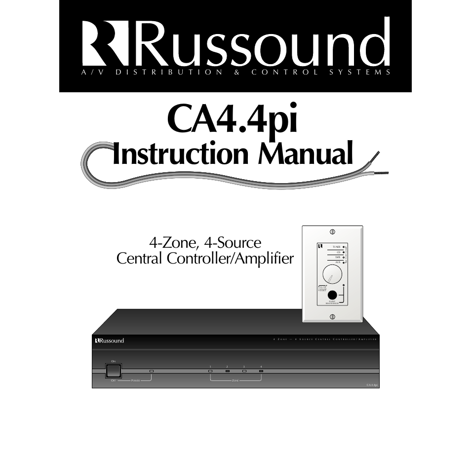 Russound 4-Zone User Manual | 8 pages
