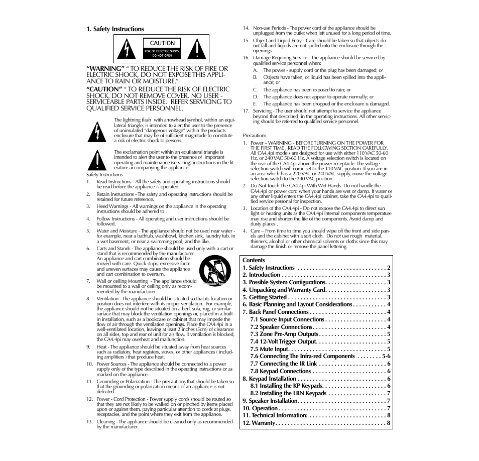 Russound 4-Zone User Manual | Page 2 / 8