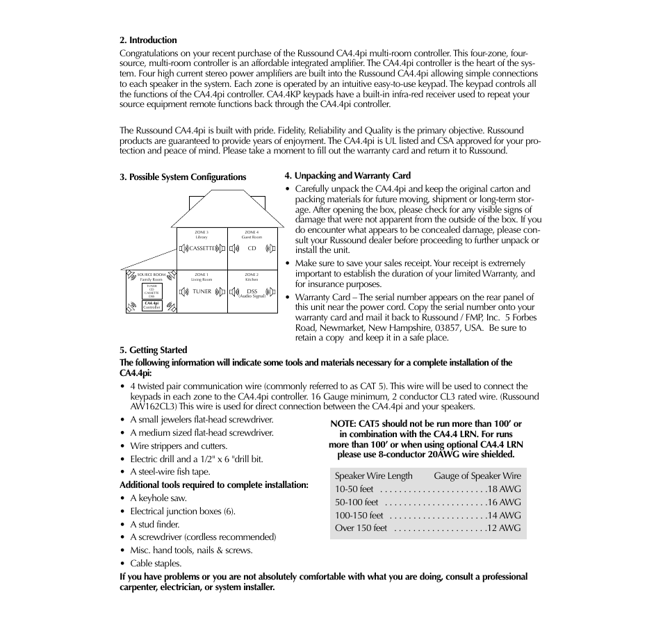 Russound 4-Zone User Manual | Page 3 / 8