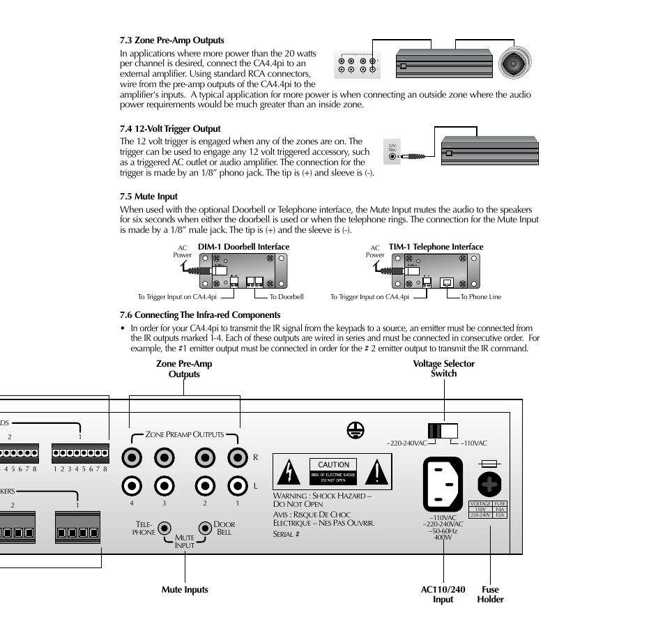 Power | Russound 4-Zone User Manual | Page 5 / 8