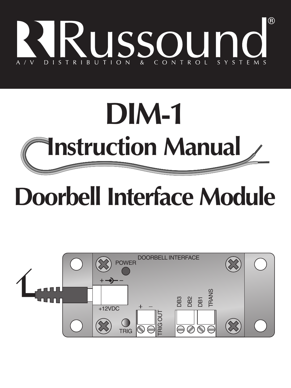 Russound DOORBELL INTERFACE MODULE DIM-1 User Manual | 4 pages