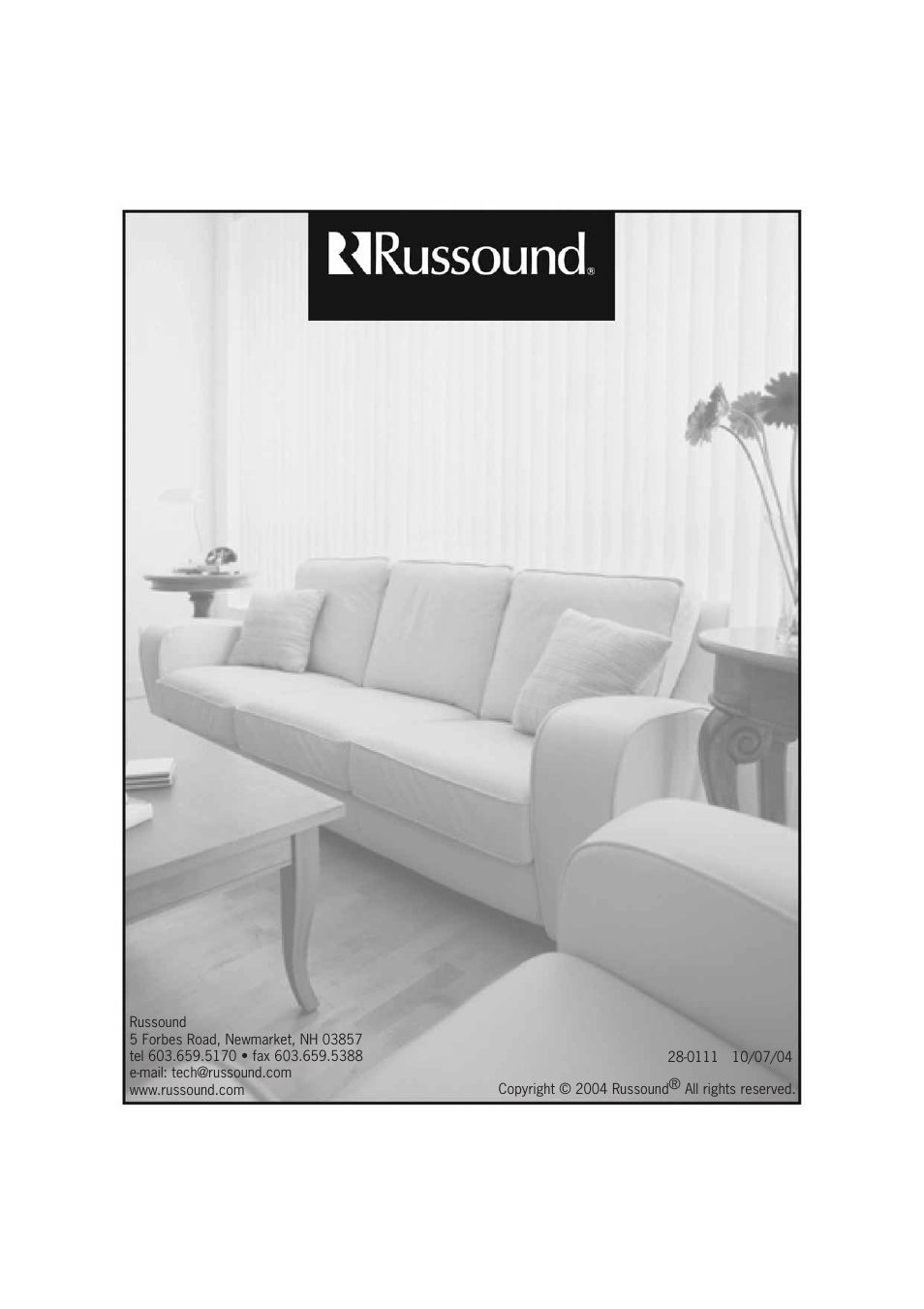 Russound CAM6.6T-S1 User Manual | Page 112 / 112