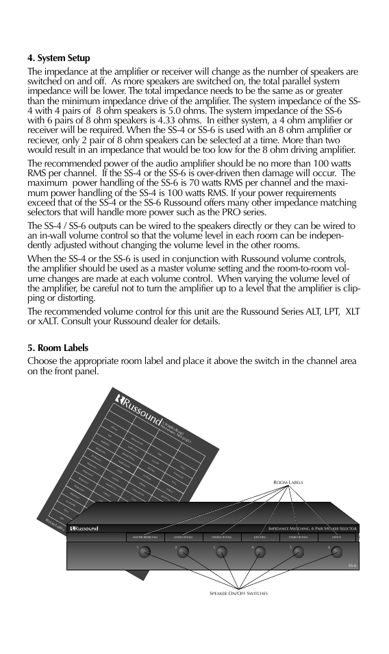 Russound SS-6 User Manual | Page 3 / 4
