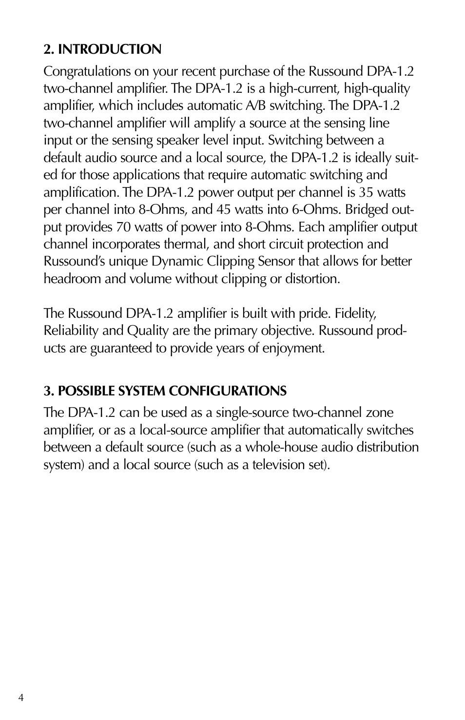Russound DPA-1.2 User Manual | Page 4 / 12