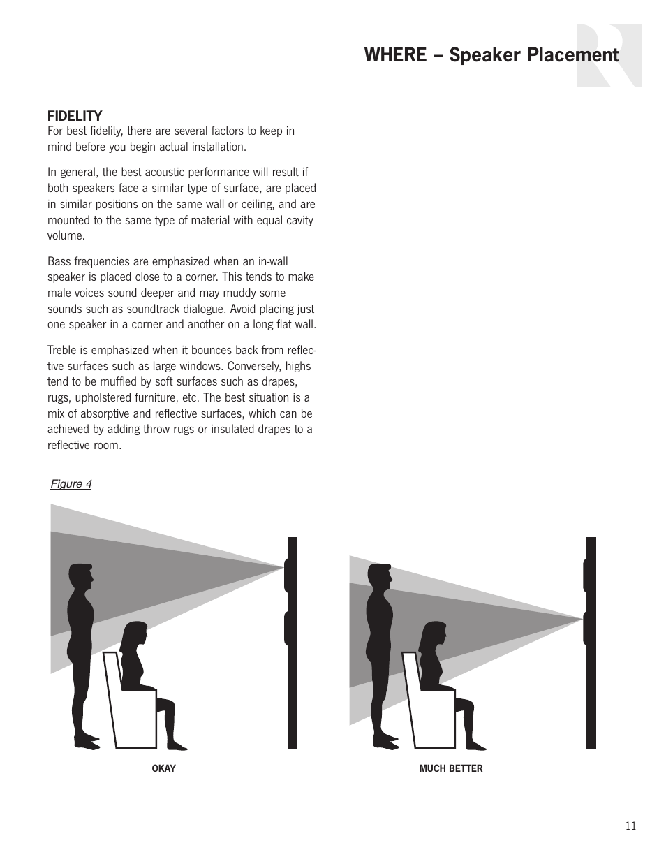 Where – speaker placement | Russound Advantage Series User Manual | Page 11 / 24