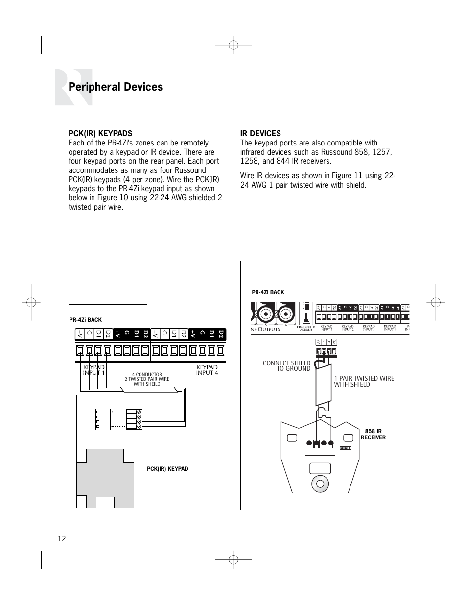 Peripheral devices | Russound PR-4Zi User Manual | Page 12 / 24