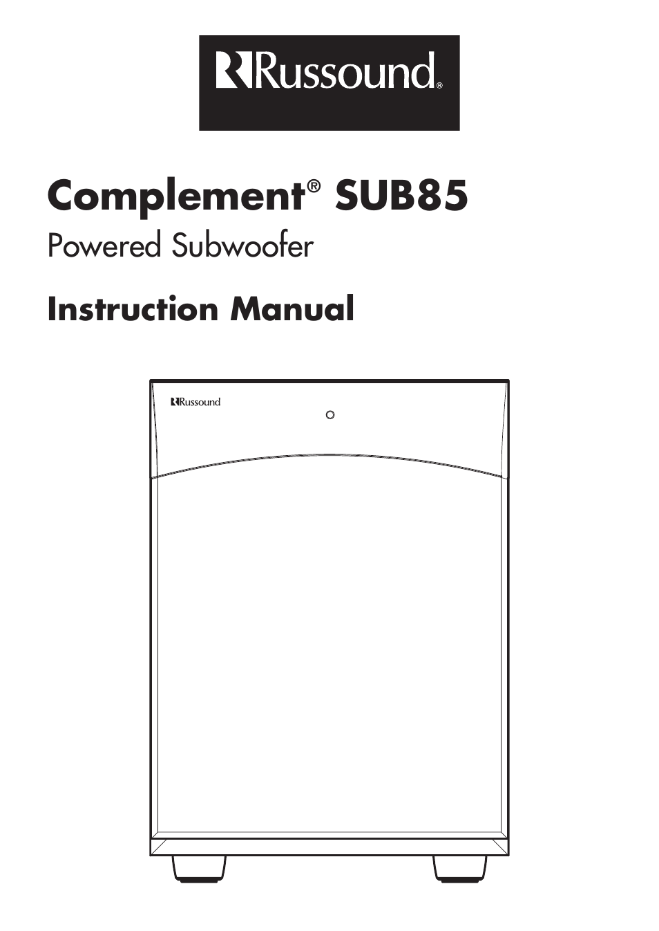 Russound COMPLEMENT SUB85 User Manual | 12 pages