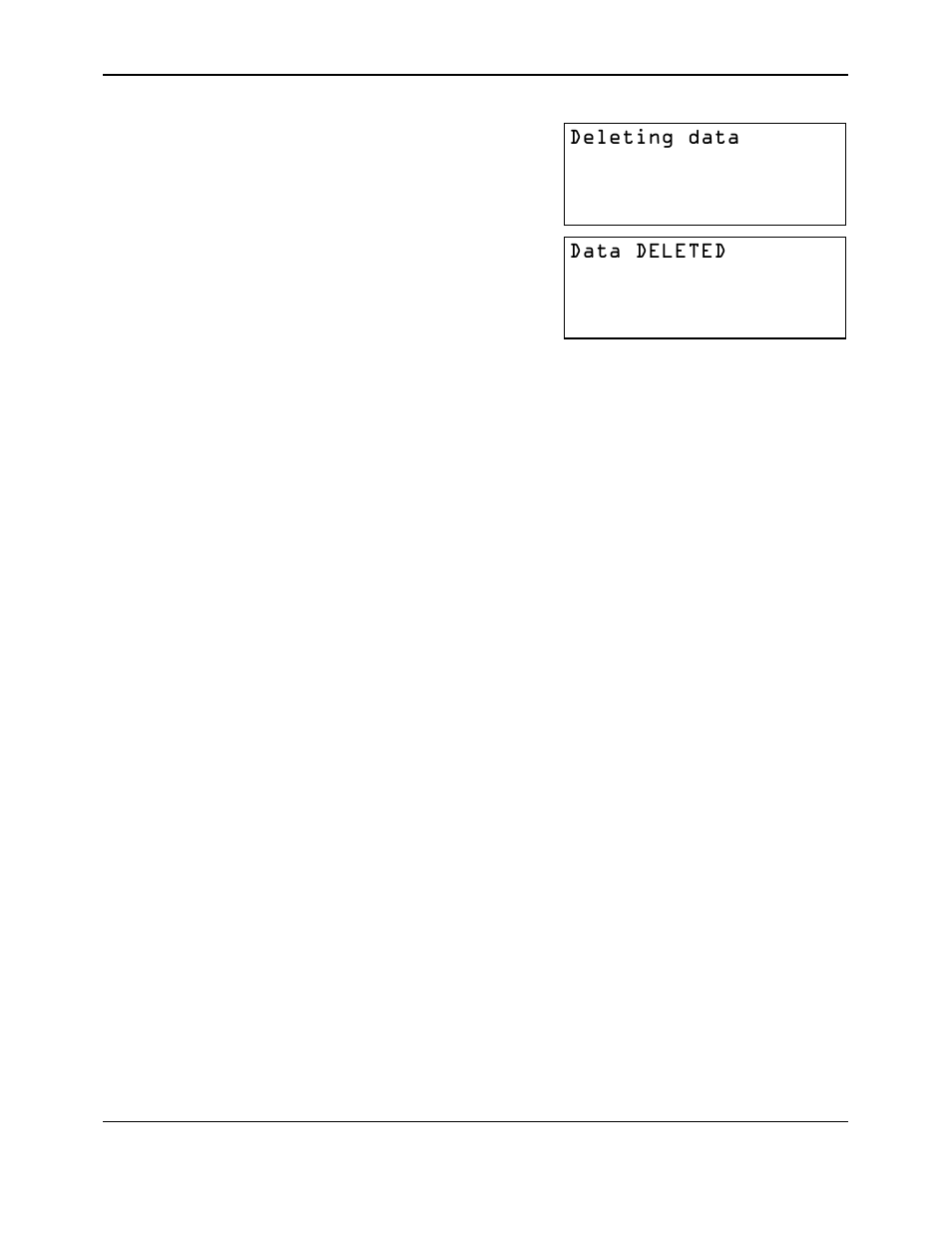 Deleting data, Data deleted | Reliable Data-Logger DL-04 User Manual | Page 12 / 38